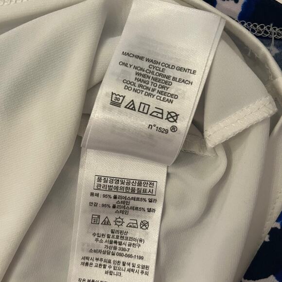 Lauren Ralph Lauren Cocktail Dress Size 16 ALine Blue Floral Stretch Event Party - Picture 10 of 13